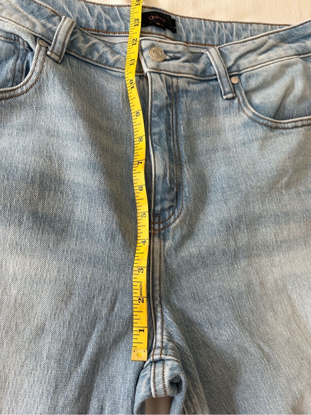 Quince Bella Stretch Barrel Cool Blue Wide-Leg Jeans size32 - Picture 10 of 14